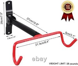 Bike Wall Mount Bike Hanger 2 Pack Foldable Bicycle Storage Horizontal Bike Rack