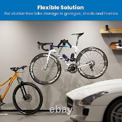 Bike Wall Mount Hook, Horizontal Indoor Bike Rack for Home Garage Shed, Space Sa