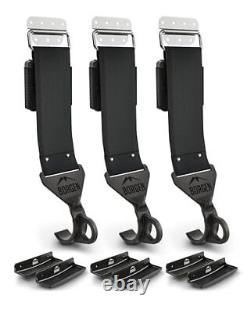 Bike Wall Mount Horizontal for E-Bikes, MTB & Road Bicycle Wall Set of 3 Black