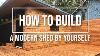 Build A 12 X20 Modern Shed And Deck By Yourself With Material List