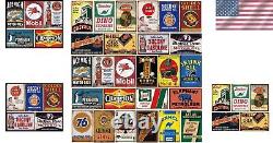 Collectible Vintage Tin Signs 26-Piece Wall Mount Decor for Home & Garage