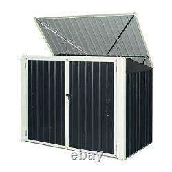 Costway 6X3ft Horizontal Storage Shed 68 Cubic Feet For Garbage Cans Tools