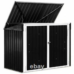 Costway Horizontal Storage Shed 68 Cubic Feet Garbage Cans Tools Garden Crafts