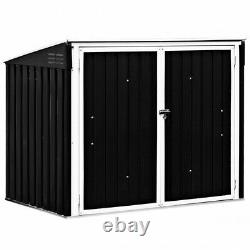 Costway Horizontal Storage Shed 68 Cubic Feet Garbage Cans Tools Garden Crafts