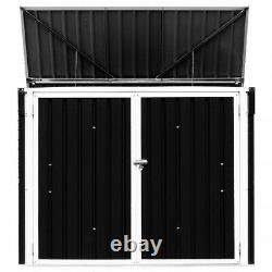 Costway Horizontal Storage Shed 68 Cubic Feet Garbage Cans Tools Garden Crafts