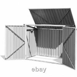 Costway Horizontal Storage Shed 68 Cubic Feet Garbage Cans Tools Garden Crafts