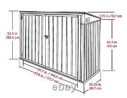 Cover-It 6x3 Metal Outdoor Storage Shed with Lockable Doors for Trash Cans/Bikes