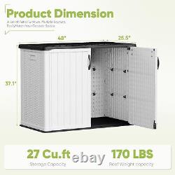 Cu Cabinet Devoko Doors, Ft with Horizontal Stor Pad-Lockable Storage 26 Outdoor