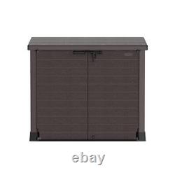 DURAMAX Deck Boxes 49 Horizontal Storage Shed Weather Protection Resin Brown