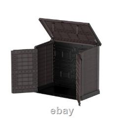 DURAMAX Deck Boxes 49 Horizontal Storage Shed Weather Protection Resin Brown
