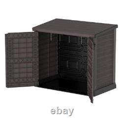DURAMAX Deck Boxes 49 Horizontal Storage Shed Weather Protection Resin Brown