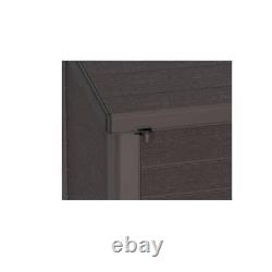 DURAMAX Deck Boxes 49 Horizontal Storage Shed Weather Protection Resin Brown