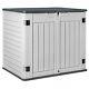 Devoko Resin Outdoor Storage Shed 34 Cu Ft Horizontal Outdoor Storage Cabinet
