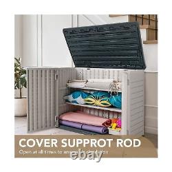 Devoko Resin Outdoor Storage Shed 34 Cu Ft Horizontal Outdoor Storage Cabinet