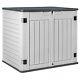 Devoko Resin Outdoor Storage Shed 34 Cu Ft Horizontal Outdoor Storage Cabinet Wa