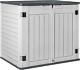 Devoko Resin Outdoor Storage Shed 34 Cu Ft Horizontal Outdoor Storage Cabinet Wa