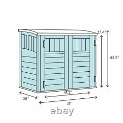 Douglas 4 ft. W x 2 ft. D Plastic Horizontal Garbage Shed