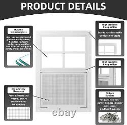 Durable 2-Pack Shed Windows 18 x 27 with Vertical Slider & Fiberglass Screen