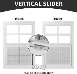 Durable 2-Pack Shed Windows 18 x 27 with Vertical Slider & Fiberglass Screen