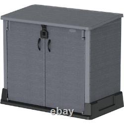 Duramax DeckBox 43.4Hx52Wx29D Resin Horizontal Storage Shed Gray+LockableLid