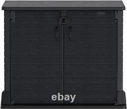 Duramax Storeaway 29Dx52Wx43.3H, Resin Horizontal Outdoor Storage Shed Gray