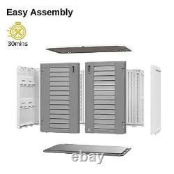EAST OAK Outdoor Storage Shed 4 x 3.4 FT Cabinet witho Shelf 34Cu. Ft Horizontal