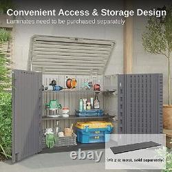 EAST OAK Outdoor Storage Shed 4 x 3.4 FT Cabinet witho Shelf 34Cu. Ft Horizontal