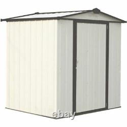 EZEE 6x5 Feet Low Gable Shed in Cream & Charcoal