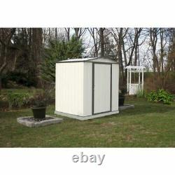 EZEE 6x5 Feet Low Gable Shed in Cream & Charcoal