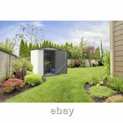 EZEE 6x5 Feet Low Gable Shed in Cream & Charcoal