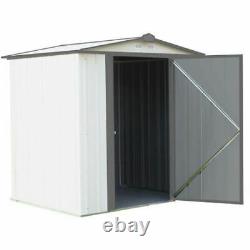 EZEE 6x5 Feet Low Gable Shed in Cream & Charcoal