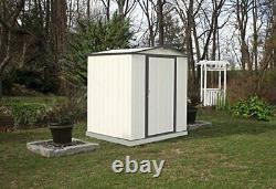 EZEE Shed, 6x5, Low Gable, 65 in walls, vents, Cream & Charcoal