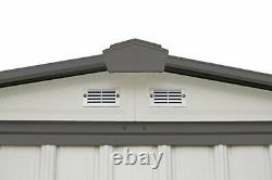 EZEE Shed, 6x5, Low Gable, 65 in walls, vents, Cream & Charcoal