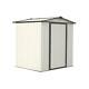 Ezee Shed Steel Storage 6 X 5 Ft. Galvanized Low Gable Cream With Charcoal Trim