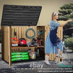 Extra Large Outdoor Horizontal Storage Shed 4.5X4Ft Resin Tool Sheds