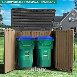 Extra Large Outdoor Horizontal Storage Shed 4.5X4Ft Resin Tool Sheds