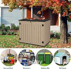 Extra Large Outdoor Horizontal Storage Shed 4.5X4Ft Resin Tool Sheds