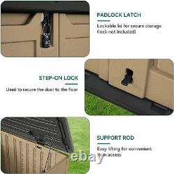 Extra Large Outdoor Horizontal Storage Shed 4.5X4Ft Resin Tool Sheds