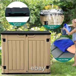 Extra Large Outdoor Horizontal Storage Shed 4.5X4Ft Resin Tool Sheds