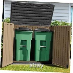 Extra Large Outdoor Horizontal Storage Shed, 4.5x4ft Extra Large-4.5x4ft Brown