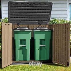 Extra Large Outdoor Horizontal Storage Shed, 4.5x4ft Extra Large-4.5x4ft Brown