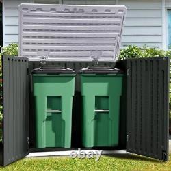 Extra Large Outdoor Horizontal Storage Shed, Extra Large-4.5x4ft Dark Gray