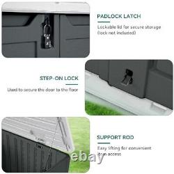 Extra Large Outdoor Horizontal Storage Shed, Extra Large-4.5x4ft Dark Gray