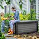 Extra Large Outdoor Storage Box Heavy Duty Garden Pool Deck Bench Chest Lid 165g