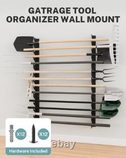 Garage Tool Organizer Wall Mount, Shed Yard Tool Organizer for Garage