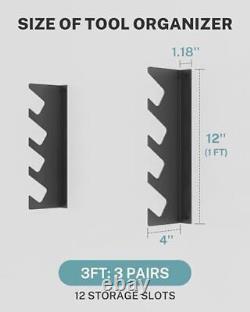 Garage Tool Organizer Wall Mount, Shed Yard Tool Organizer for Garage, 3FT