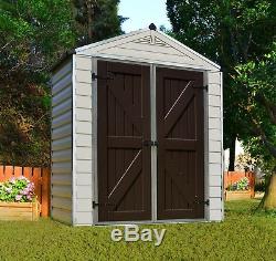 Garden Skylight 6' x 3' Floored Storage Shed, All-Weather Poly-carbonate Panels