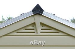 Garden Skylight 6' x 3' Floored Storage Shed, All-Weather Poly-carbonate Panels