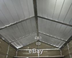 Garden Skylight 6' x 3' Floored Storage Shed, All-Weather Poly-carbonate Panels