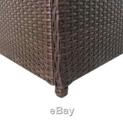 Garden Storage Box Shed Chest Water-resistant Rattan Outdoor Cabinet with gas lift